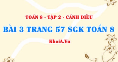 Bài 3 trang 57 Toán 8 Cánh Diều Tập 2